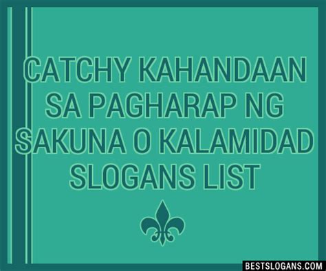 100+ Catchy Tungkol Sa Kalamidad Slogans 2024 + Generator.